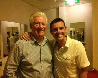 Backstage on board the Aurora with comedy legend Roy Walker