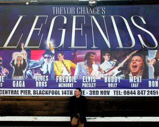 Dean Richardson under Legends billboard