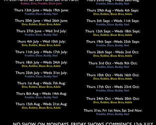 Legends 2013 - show dates